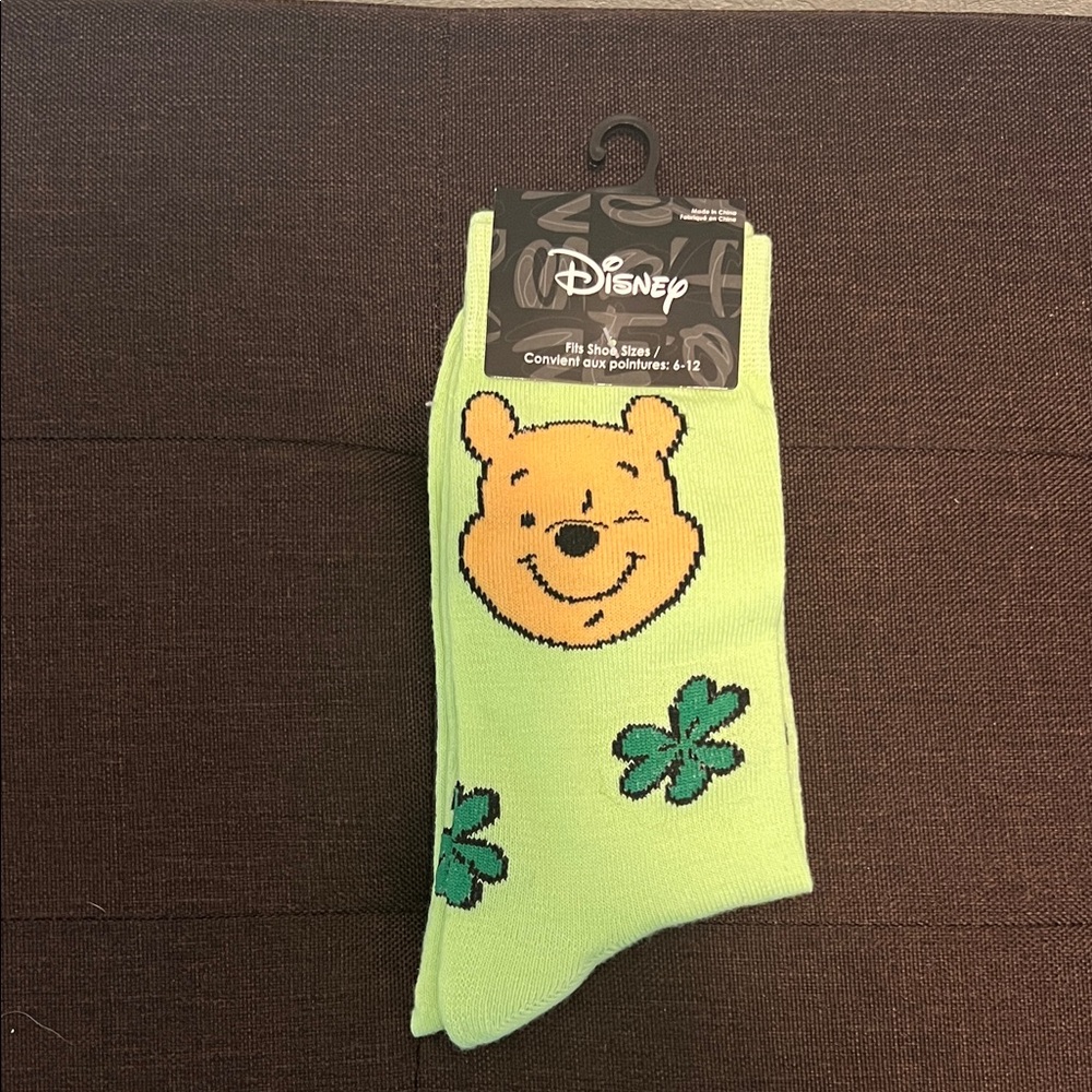 #1205+ Disney Winnie the Pooh Green Socks